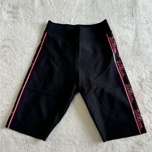 Ultracor Lux Knockout Black & Pink High-Waist Biker Shorts (XS)